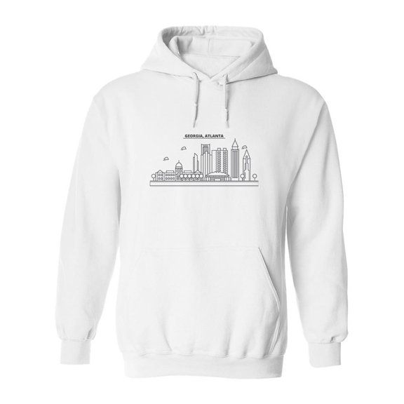 Georgia Atlanta City Sights Hoodie Men -Image by Shutterstock, Male Medium