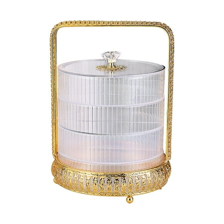 

Dessert Stand with Dome Lid Multifunctional Appetizer Serving Cupcake Stand with Handle for Diners Parties Pies Cupcakes Housewarming Gift White 4 Layer