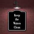 thumbnail image 2 of Keep the Waters Clean Fish BLACK Aluminum Composite Sign, 20"x24", 2 of 9