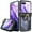 Black, variant on Nagebee For Motorola Razr 2024 Phone Case Built-In Grip Ring Holder Kickstand Flip Folio Women's Phone Cover