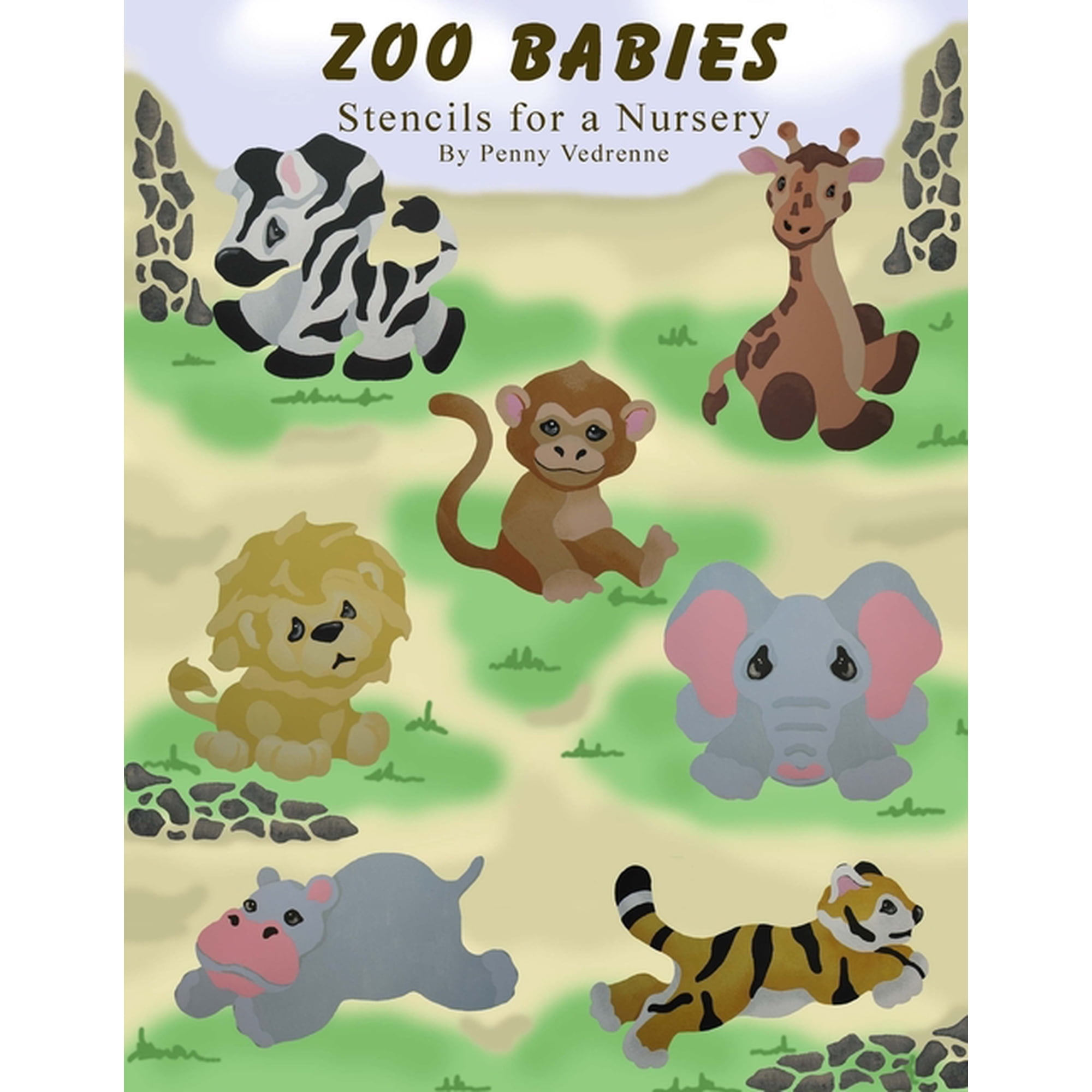 Zoo Babies: Stencils for a Nursery, (Paperback)