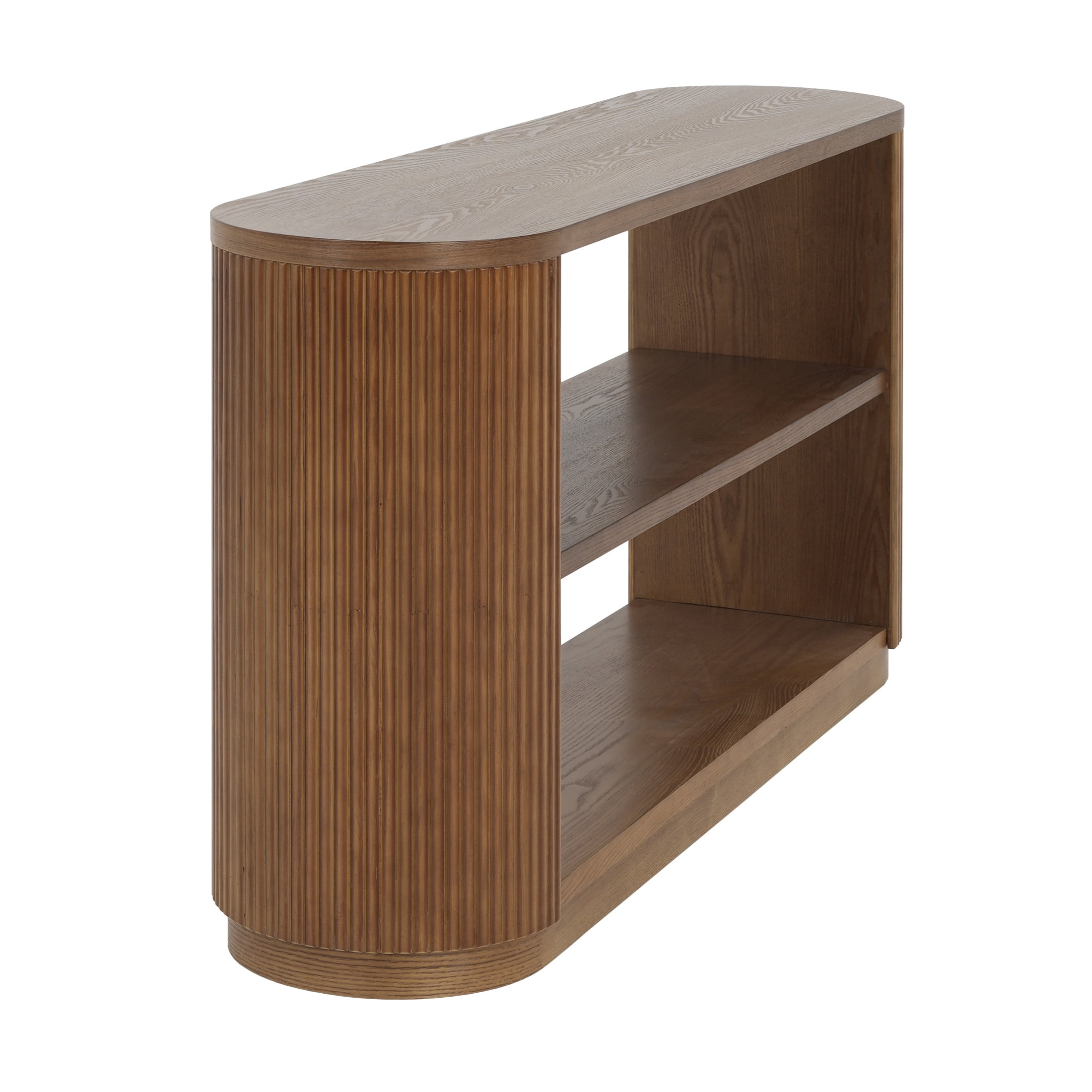 Christopher Knight Home 59" Console Table, 3-Tier Wood Entryway Table for Hallway or Living Room, Brown