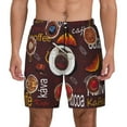 thumbnail image 3 of Uemuo A Cup Of Black Coffee On A Saucer Pattern Mens Swim Trunks Quick Dry Board Shorts with Mesh Lining, Stretch Beach Shorts Quick Dry No-Chafing Board Shorts-Medium, 3 of 9