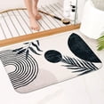 thumbnail image 2 of Bathroom Rugs Black and White Boho Bath Mat, Small Cute Bath Mat Non-Slip Soft Washable Bathmat Shower Rug for Bathtub Boho Decor, 2 of 6