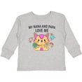 thumbnail image 3 of Inktastic My Nana and Papa Love Me with Cute Kitten and Flowers Boys or Girls Long Sleeve Toddler T-Shirt, 3 of 5