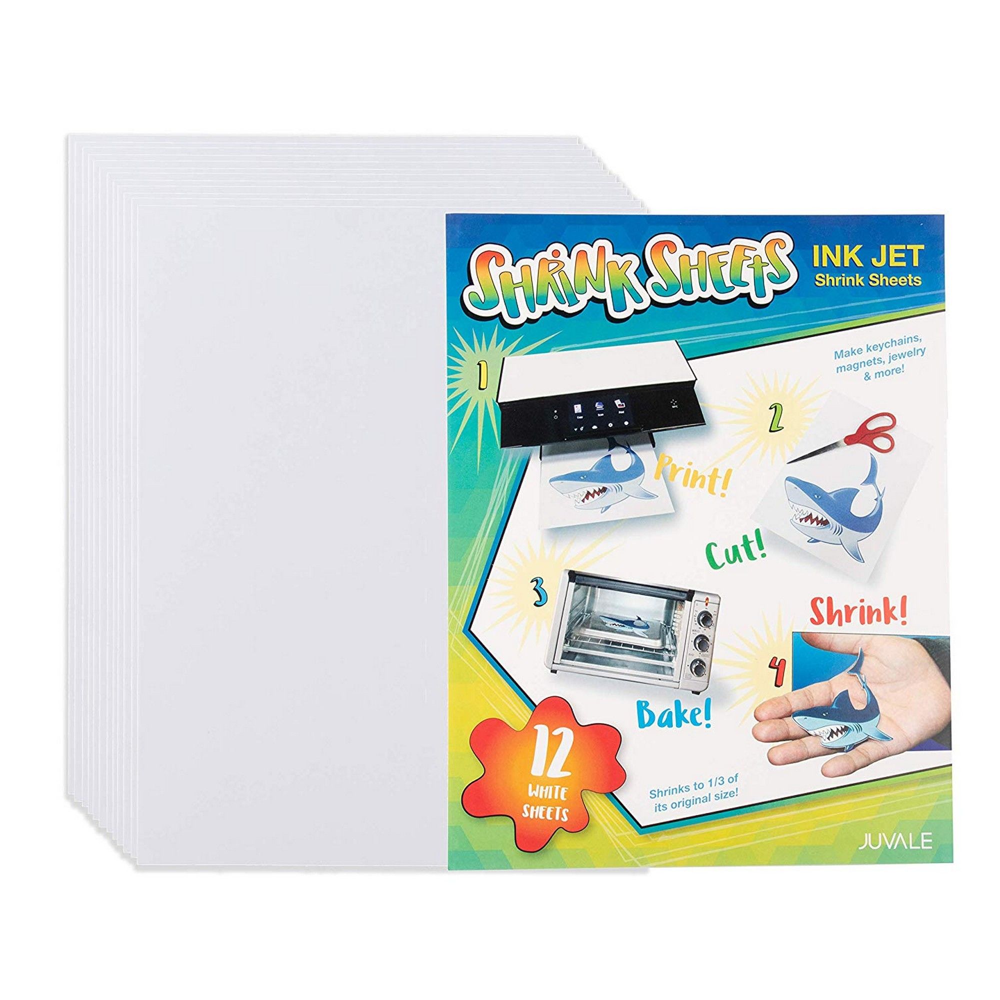 Shrink Films 12 Pack Printable White Shrink Art Papers For Kids Shrink Films 12 Pack Printable White Shrink Art Papers For Kids