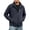 Gray, variant on Wrtxtat Men's Polar Fleece Lined Jackets Big and Tall Fall Winter Thermal Warm Full Zip Midweight Jackets Soft Outerwear Coats with Pockets Dark Blue XL