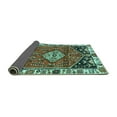 thumbnail image 2 of Ahgly Company Indoor Rectangle Persian Turquoise Blue Traditional Area Rugs, 6' x 9', 2 of 4