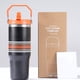 thumbnail image 1 of Stanley Quencher H2.0 Vaso de Coche Flowstate aislado al vacío Nuevo en acero inoxidable de gran capacidad Aislamiento térmico Hielo portátil con asa para agua, té helado o café 30oz, 1 of 8