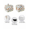 thumbnail image 2 of Fsddascl Orange Flower Toaster Cover 2 Slice, Small Kitchen Appliance Covers, Blue Tulip Butterfly Wood Grain White Toaster Oven Cover with Loop, Bread Machine Cover Polyester Dust Cover Protection, 2 of 5