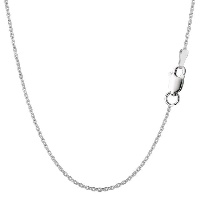 Collier Chaîne Torsadée en Argent Sterling Rhodié, 1,4mm, 18 Pouces