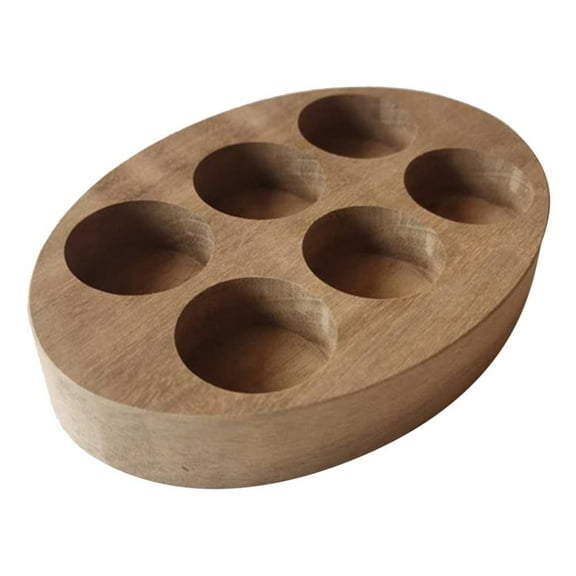Essential Oil Storage Organizer Display Stand Rack Storage Holder, Solution for Walnut 6 Slots