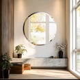thumbnail image 6 of Gleamira 30" Frameless Bathroom Mirror Round Beveled Edges Wall Mirror Decorative Vanity Mirror for Bathroom, 6 of 6