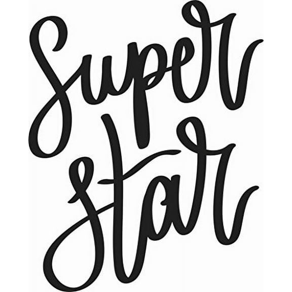 Super Star, Inspirational Vinyl Wall Decal by Scripture Wall Art, 11"x17" Black