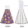 thumbnail image 4 of SKYSONIC 2 Pcs Hanging Hand Towels, Soft Absorbent Orange Pumpkin Thanksgiving Towel for Kitchen Bathroom, 12"x17", 4 of 7