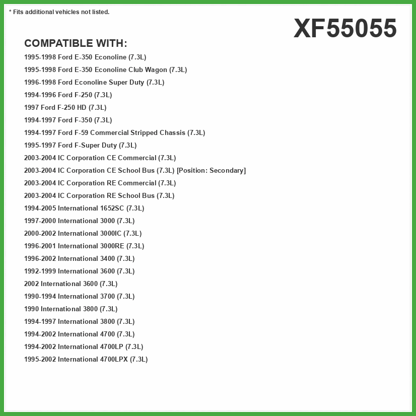 ECOGARD XF55055 Premium Diesel Fuel Filter Fits Ford F-350 7.3L DIESEL 1994-1997, F-250 7.3L DIESEL 1994-1996, F-250 HD 7.3L DIESEL 1997, E-350 Econoline 7.3L DIESEL 1995-1998