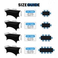 thumbnail image 2 of Mantel Utopia Kitchen de 8 pies de spandex [paquete de 2, negro] 200 g/m², 2 of 8