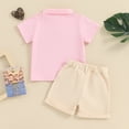 thumbnail image 3 of Bagilaanoe 2pcs Toddler Baby Boy Girl Shorts Set Short Sleeve Shirt Tops + Shorts 12M 18M 24M 3T 4T 5T Kids Casual Summer Clothes, 3 of 8