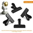thumbnail image 3 of 10 PCS Clip de bolsa negro Clips de cierre de conservación de alimentos de acero inoxidable para cerrar bolsas de embalaje de alimentos Uso perfecto en suministros de cocina, hogar u oficina JM, 3 of 4