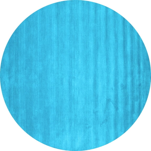 Ahgly Company Indoor Round Abstract Light Blue Contemporary Area Rugs, 6' Round