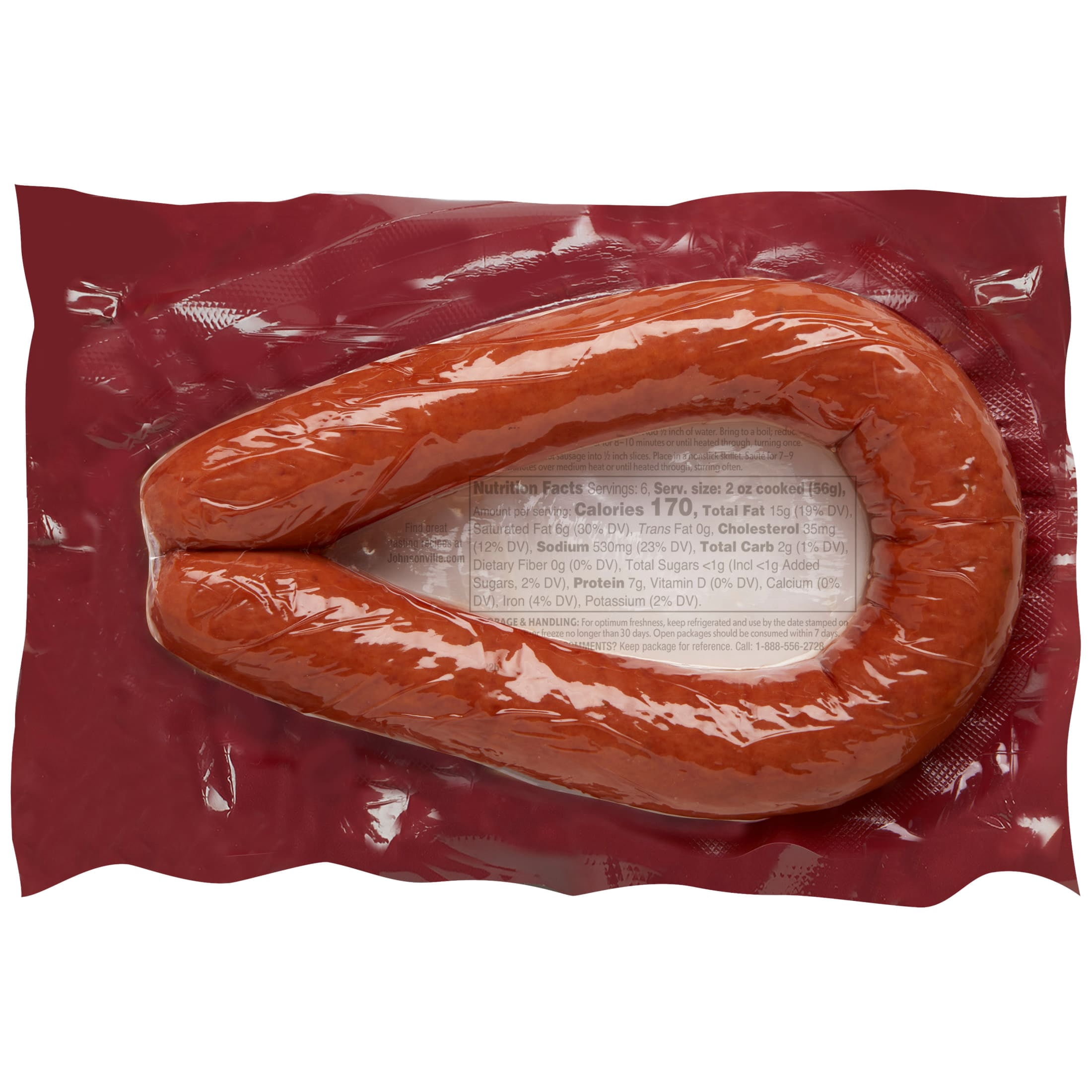 Johnsonville Smoked Beef Rope Sausage 12oz Package