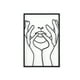 thumbnail image 1 of Matsuzay Decoración nórdica Línea femenina moderna Adorno de pared Dibujo Silueta Adorno para el hogar Sala de estar Decoración para el hogar Decoración del hogar Negro Rostro Matsuzay HA080027-05, 1 of 6