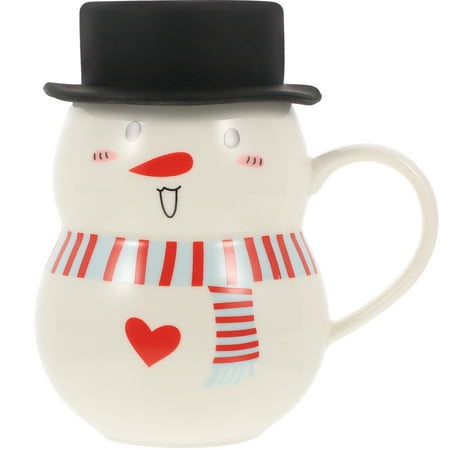 Ceramic Coffee Cups with Lids Christmas Cute Mug Tea Vasos Con Tapas Para Bebidas Drinking
