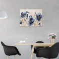 thumbnail image 4 of Blue Flower Wall Art Abstract Blue Floral Pictures Wall Decor Large Blue Painting Canvas Prints Modern Artwork Framed Decoration for Home Bathroom Bedroom Living Room Office 16"x12", 4 of 12