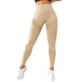 thumbnail image 4 of TTUHYWXI Women's 3D Compression Anti Cellulite Leggings, High Waist Seamless Push Up Sculpting Opaque Yoga Pants for Gym Workout Sport (Beige,L), 4 of 7