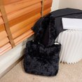 thumbnail image 5 of husxh Soft Plush Solid Portable Travel Purse Women Shoulder Handbags Retro Autumn Winter Clutch Handbag for Ladies Girl Gift, 5 of 9