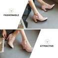 thumbnail image 4 of 1 par de zapatos de tacón alto con lazo para mujer, con punta ligera y tacón grueso., 4 of 8