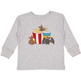 thumbnail image 3 of Inktastic Movie Loving Bats with Popcorn and Soda Boys or Girls Long Sleeve Toddler T-Shirt, 3 of 5