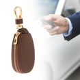 thumbnail image 4 of Segolike Car Key Case Key Chain Zipper Case Keychain Stylish Birthday Present Multipurpose Key Holder PVC Creative Pouch Key Fob Cover Coffee, 4 of 8