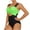 Green, variant on Elainilye Fashion One Piece Bathing Suit for Women Solid Color Sexy Hollow Swimsuit One-Piece Swimsuits Beachwear,Black