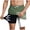 Army Green, variant on Mens Swim Trunks with Liner 2-in-1 Tropical Elastic Waist Drawstring Shorts for Hawaii Party, Unrestricted Stretch Beach Shorts