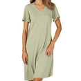thumbnail image 5 of Kureaily Nightgowns For Women With Built In Bra V Neck Short Sleeve Sleepwear Casual Loose Nightshirts Soft Comfy Sleepshirts Soft Sleepwear, 5 of 6