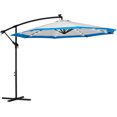 thumbnail image 2 of JUSTLET 10ft Outdoor Hanging Offset Patio Cantilever Umbrella(No Base), Royal Blue &Gray, 2 of 5