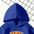 thumbnail image 7 of newwalpole Boy's Graphic Letter Hoodies Long Sleeve Hooded Sweatshirts Pullovers Fall Clothes Trendy Blue for Size 2-3 Years, 7 of 7