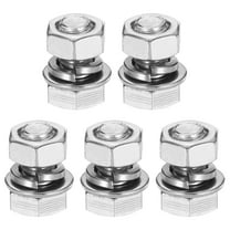 M8 x 14mm 304 Stainless Steel Hex Head Screws Bolts, Nuts, Flat & Lock Washers Assortment Kit, 5 Sets