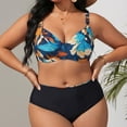 thumbnail image 5 of Warop Women's Plus Size Sexy Printed Two-Piece Swimsuit Set, Strappy Bikini Design, Swim Beachwear for Vacation and Pool Party, 5 of 8