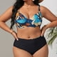 thumbnail image 5 of Trajes de baño Amzcrzy Tankini para mujer, moda para mujer, traje de baño de talla grande, traje de baño estampado con tirantes laterales, traje de baño dividido, traje de baño naranja, 2XL, 5 of 8