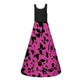 thumbnail image 4 of YFELWZ Robe Élégante Imprimée Grande Taille Printemps Été pour Femmes Violet G, 4 of 5
