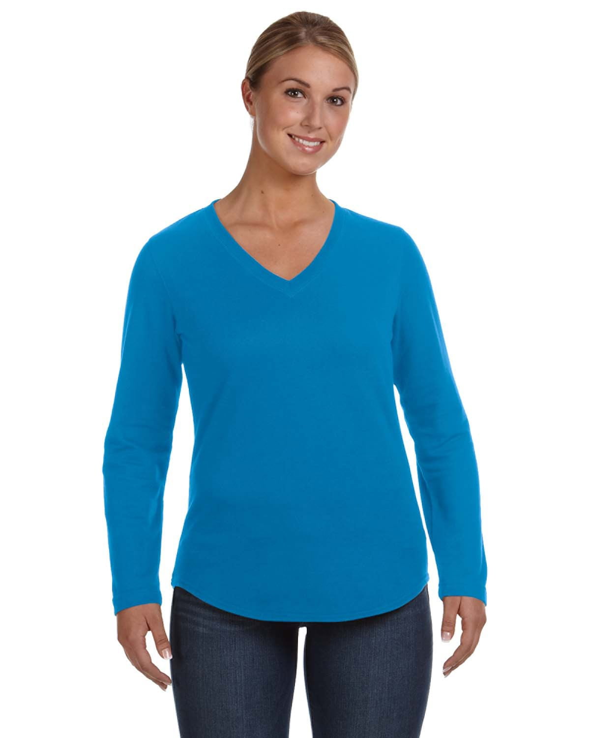 Brand LAT - The LAT Ladies' V-Neck French Terry Pullover - COBALT - L ...