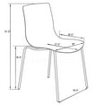 thumbnail image 4 of LeisureMod Dining Chair in Polycarbonate with Chrome Legs and Ripple Design Lightweight Easy Assembly for Modern Home, Kitchen, Cafes Astor Collection, 4 of 9