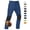 Denim Blue, variant on Men's Fleece Lined Ski Snow Pants Water Resistant Winter Outdoor Pants with 4 Zip PocketsWhite 34