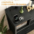 thumbnail image 3 of Cómoda de 9 cajones con estación de carga – Organizador multifuncional para dormitorio, sala y armario – Estructura metálica, superficie de madera, diseño anti-vuelco, gran almacenaje, 3 of 7