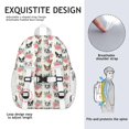 thumbnail image 5 of White Boston Terrier and Flower Backpack for School,Cute School Bag,Schoolbag with Adjustable Shoulder Straps & Padded Back,15"x11.42"x5.5", 5 of 6