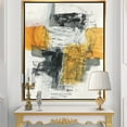 thumbnail image 3 of Composition Abstraite de Toile Encadrée Contemporaine Jaune et Noir, 3 of 3