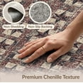 thumbnail image 6 of ODIKA Grid Distressed Farmhouse Checkered Motif Vintage Border Primitive Flowing Pet Friendly & Kids Safe Play for Playroom, Bedroom, Reading Nook, 6 of 7
