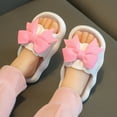 thumbnail image 4 of PINQI Girls Bowknot Slippers Cute Cushion Thick Flip Flops Summer Sole Sole Large Bow Kawaii Platform Cloud Slides Slipper, 4 of 4